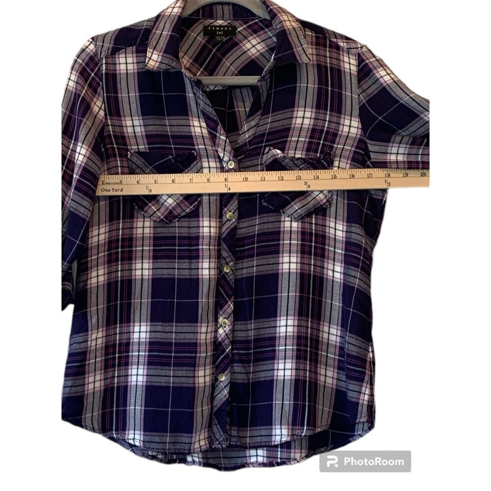 Tinsel button-up top Medium - Picture 3 of 6
